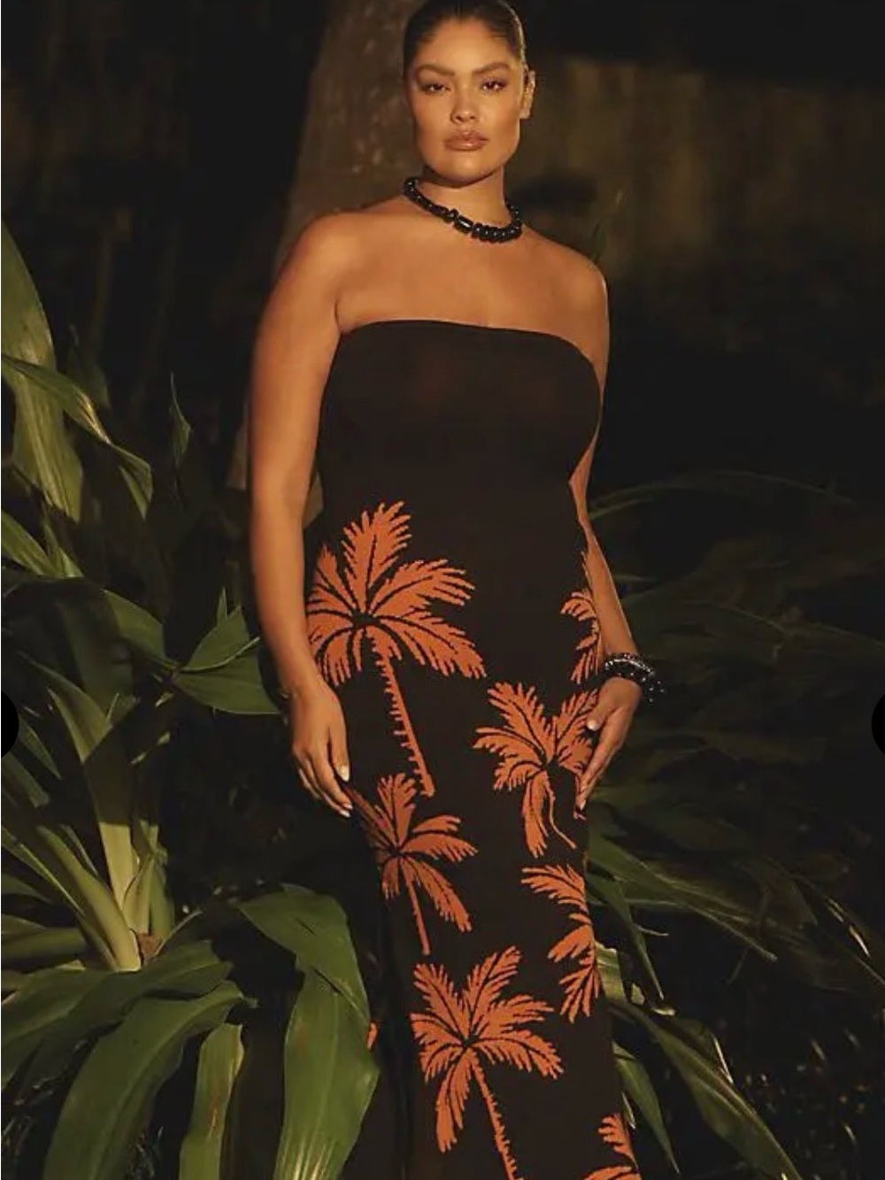 Anthropologie new Celandine Mesa Strapless Column Midi Dress 2X resort vacation